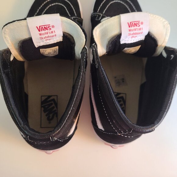 Black & White Vans Shoes Mens 6 Womens 7.5 Off The Wall - Picture 7 of 11